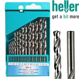 13Pc PROFESSIONAL QUALITY HSS-G GROUND DRILL BIT SET 2mm - 8mm Iron Steel Metal - Picture 1 of 3