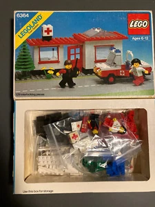 Lego 6364 Sanitätereinheit Town System gebraucht Vintage (1980) KOMPLETT mit Karton Instr - Bild 1 von 11
