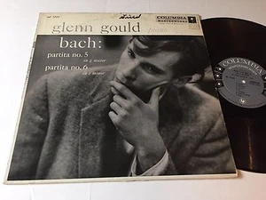 GLENN GOULD BACH VG++ Partita No. 5 & 6 ML 5186 Columbia G Major E Minor - Picture 1 of 4