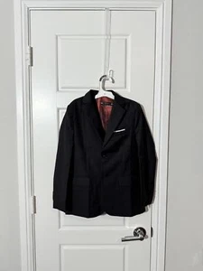 Boys Suits 3 Piece Set of Jacket Pants for Kids Size 10 Solid Black  - Picture 1 of 4