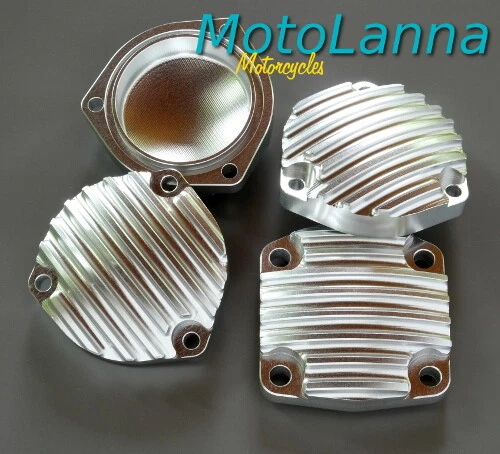 Valve Covers (4) Finned Billet CNC Alloy Yamaha XS650 XS-1 XS-2 TX650 Cafe Racer - Image 1 of 1