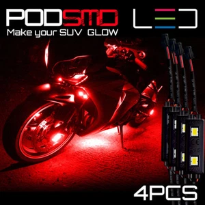 LED Motorcycle Accent Engine Ground Wheel Light Kit for Harley Davidson Red - Bild 1 von 11