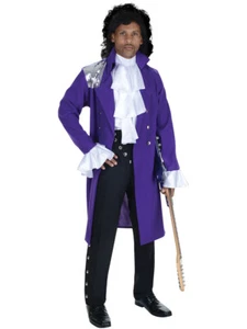Men's 80s Royal Purple Pop Star Costume - Picture 1 of 1
