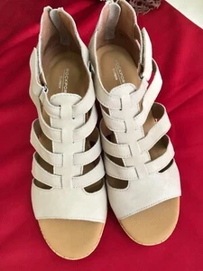 Rockport Womens Briah Taupe Ankle Strap Heels Size 9.5 (5530439) - Picture 1 of 9