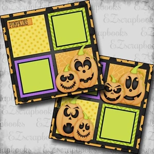 Pumpkins - 2 Premade Scrapbook Pages - EZ Layout 5560 - Picture 1 of 2