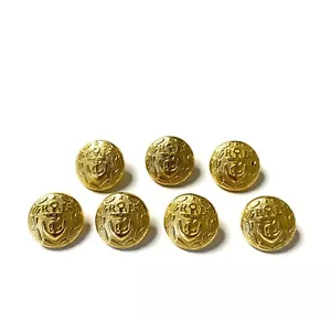 (7) Gold Ralph Lauren Logo Anchor Nautical Replacement Buttons (approx. 1/2") - Picture 1 of 4