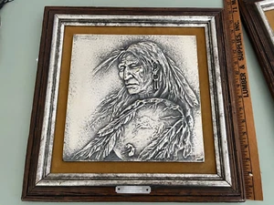 Ernest Berke 1972 western sculpture sterling silver Indian Warrior 1100 grams - Picture 1 of 6