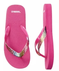 Gymboree Pink Rainbow Sparkle Flip Flop Shoes Sandals Girls Nwt Size 9-10 - Picture 1 of 1