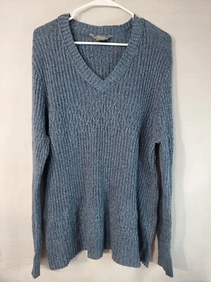 Suéter Natural Reflections Para Mujer Talla XL Cuello en V Tejido Apretado Pullover Pesado Foto 1 de 4