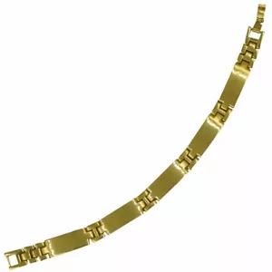 Dick Wicks Gold Bar Magnetic Designer Health Bracelet - Picture 1 of 5