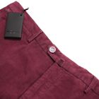 Kiton NWT Casual Chino Corduroy Pants Size 38 US In Solid Burgundy Cotton Blend