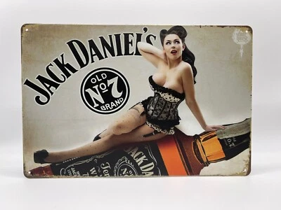 BLACKBEARD WAREHOUSE Blechschild Jack Daniels 20x30cm Nostalgie Retro Reklame Vintage Deko Geschenk