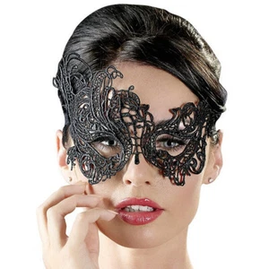 Cottelli Collection Augenmaske schwarz Venizianische Spitze Schlafmaske Erotik - Bild 1 von 6