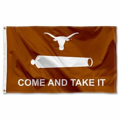 Bandera grande Texas Longhorns Come and Take It 3x5 Foto 1 de 4