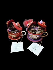(2) Charming Tails Hamilton Collection "Friendship Is Tea-rrific Collection Mice - Picture 1 of 3