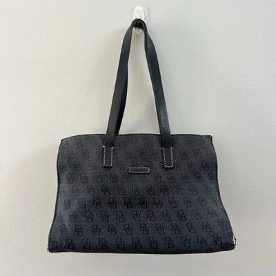 Bolso de viaje vintage Dooney & Bourke bolso de lona monograma negro grande Foto 1 de 4