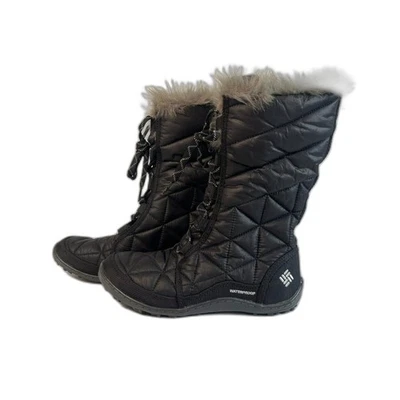 NWOB Columbia Minx II Boots Womens 6 Black Gray Quilted Waterproof WINTER Snow  - Image 1 of 4