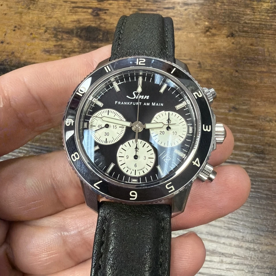 ⭐️ Sinn 103 Klassik 12 Cronógrafo Esfera Negra 41mm Edición Limitada Juego Completo ⭐️ Foto 1 de 4