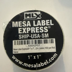 Etiquetas Mesa Express Hechas en EE. UU. Impresas 1”x 1” (1000 por rollo) Nuevas - Imagen 1 de 4