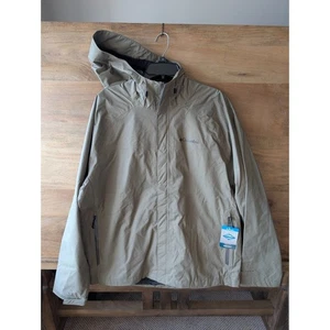 Columbia Piney River EXS Jacket Mens XL Green Waterproof Eain Hooded Full Zip - Picture 1 of 4