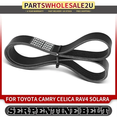 Correa serpentina alternador 39,13 pulgadas para Toyota RAV4 1996-2000 Camry Solara Celica Foto 1 de 4