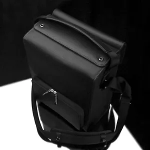 Borsa per fotocamera GARIZ nera etichetta nera in pelle nera BL-ZBLBK taglia grande - Foto 1 di 11