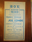 1937 ONSITE POSTER FRANKIE COVELLI VS JOE CONDE 9" X 17" 87 YEARS OLD