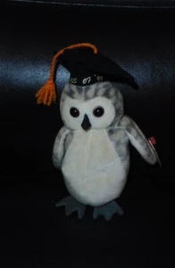 TY BEANIE BABY "WISER" CLASS OF 99 OWL GRADUATION PLUSH #4238 WITH TAG - Picture 1 of 1