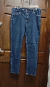 Ava & Viv Dark Wash Skinny Denim Blue Jeans Women's Plus Size 16W Power Stretch - Picture 1 of 3