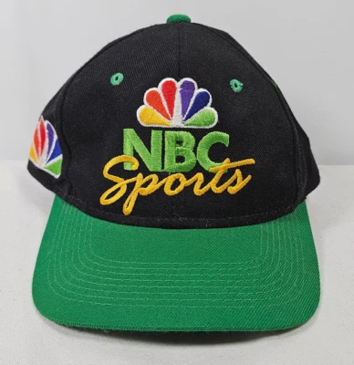 Vintage NBC Sports Black Green Hat Cap Snapback Sports Specialties - Image 1 of 4