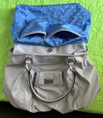 Juicy Couture Faux Leather Shoulder Satchel Bag Gray Vegan Faux Leather - Image 1 of 4