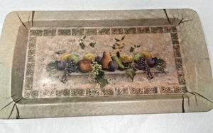 Bandeja de Melamina Pimpinela Toscana Viejo Mundo Fruta Uvas Floral Reparada - Imagen 1 de 8