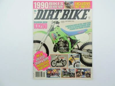 Revista Dirt Bike septiembre 1989 Kawasaki KX250 ATK 406 Supercross USGP L11571 Foto 1 de 4