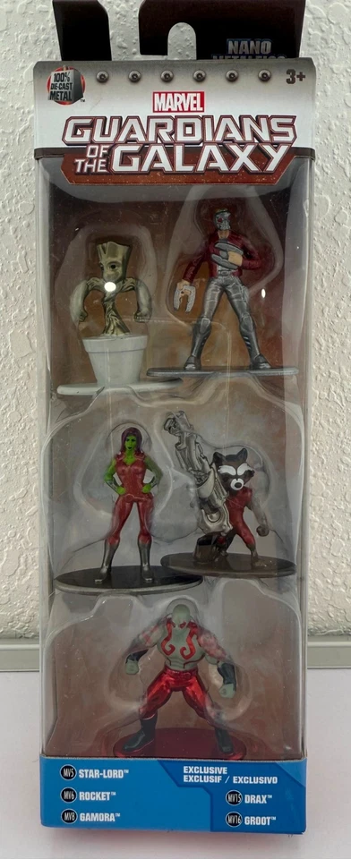GUARDIANES DE LA GALAXIA - Pack de 5 figuras set de coleccionista - Nano figuras de metal. Nuevo Foto 1 de 2