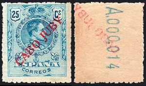 Cabo Juby - Edi * 11 - 1919 - Sobrecargado - Habilitación calcada al dorso - Imagen 1 de 1