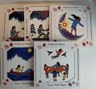 Lot de 5 plaques murales trivet carreaux d'art vintage indigènes du Canada Lynn Blaikie