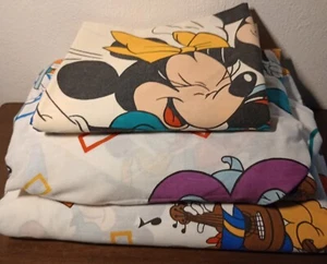 Vintage Twin Bettwäsche Mickey Mouse & Friends ABC Set - Full Flat Kissenbezug - Bild 1 von 13