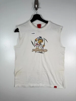 Vtg Mossimo Boys Kung Fu Martial Art Graphic Muscle Tank Top White Sz L 18.5x24 - Image 1 of 4