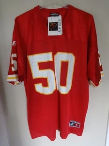 NWT Logo Athletic Kansas City Chiefs Anthony Davis # 50 Jersey Men L Autographed - Picture 1 of 8