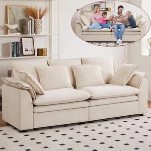 Oversized Sofa Couch Modern Loveseat Upholstered Chenille Living Room Furniture - Picture 1 of 15
