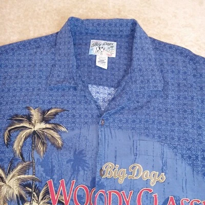 Camisa hawiana de manga corta azul XL Big Dogs para hombre Foto 1 de 4