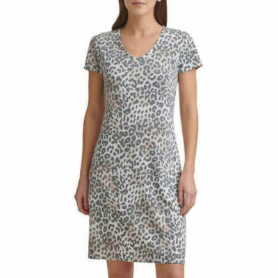 Marc Нью-Йорк женщин S/S рубашка платье (снежный леопард, размер средний) новый с Ярлыками - Изображение 1 из 4