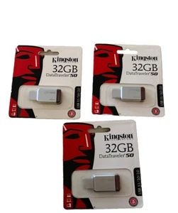 3 Kingston DataTraveler 32 GB Flash Pen Drive Neu - Bild 1 von 1