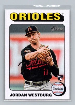 2024 Topps Heritage Jordan Westburg RC Baltimore Orioles Rookie White Boarder - Image 1 of 2