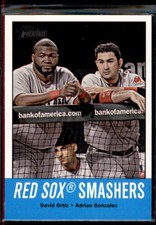 2012 Topps Heritage  David Ortiz / Adrian Gonzalez #18 Boston Red Sox