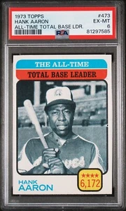 1973 Topps Baseball Lot HOF 7 All-Time Greats - PSA 4, 6, 7 Gehrig, Ruth, Aaron+ - Picture 1 of 15