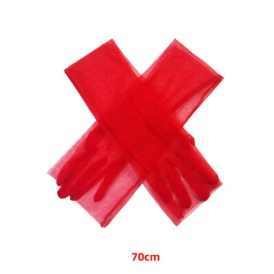 Sexy Guantes de Encaje Delgados Largos Novia Boda Fiesta Brazo Codo Baile de graduación Mitones de Conducción Foto 1 de 4