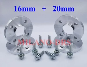 KIT 4 DISTANZIALI RUOTA 16+20mm PEUGEOT 206- 207 + BULLONI OEM (PIATTO) - Imagen 1 de 2
