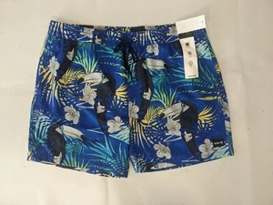 NEW SIZE XXL Mens Hurley Swim Trunks Boardshorts Polyester 17"Length Blue Floral - Picture 1 of 8