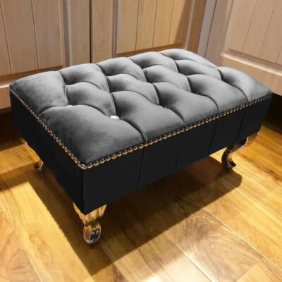 Supreme Interior Design Luxury Chesterfield Rectangular Footstool Coffee Table  - Image 1 of 3